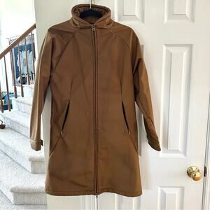 Rip Curl Brown Long Fleece Lined Surf Coat Soft-shell Waterproof
